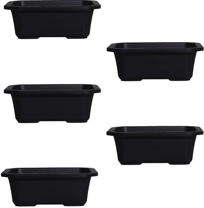 Green Garden Multipurpose Plastic Storage Basket Organizer Tray for Kitchen & Home Plant Container Set(Pack of 5, Plastic)