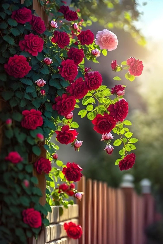 Radha Krishna Agriculture RADHA KRISHNA AGRICULTURE® IMP. Maroon Color Climbing Rose Flower Seed(50 per packet)