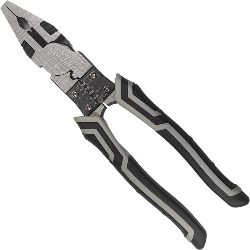 Faya Multi-Use Electrician Wire Stripping Cutting Gripping Hand Tool Plier Pincer Plier(Length : 8.5 inch)
