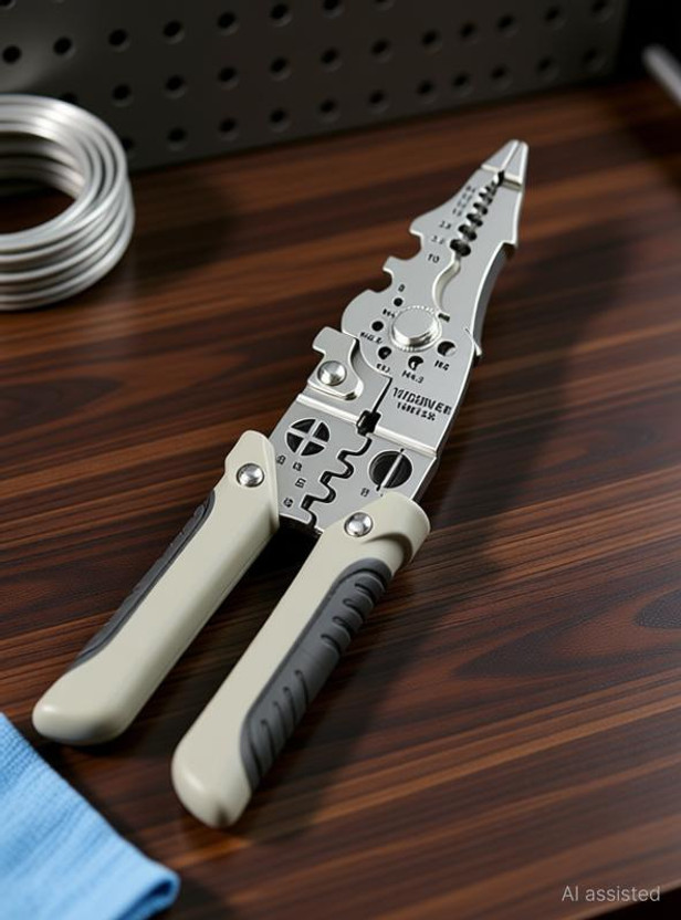 VIDHYADEVAM Heavy Duty Wire Cutter Stripper, Pliers for Winding Electrical Wires Lineman Plier(Length : 8.4 inch)