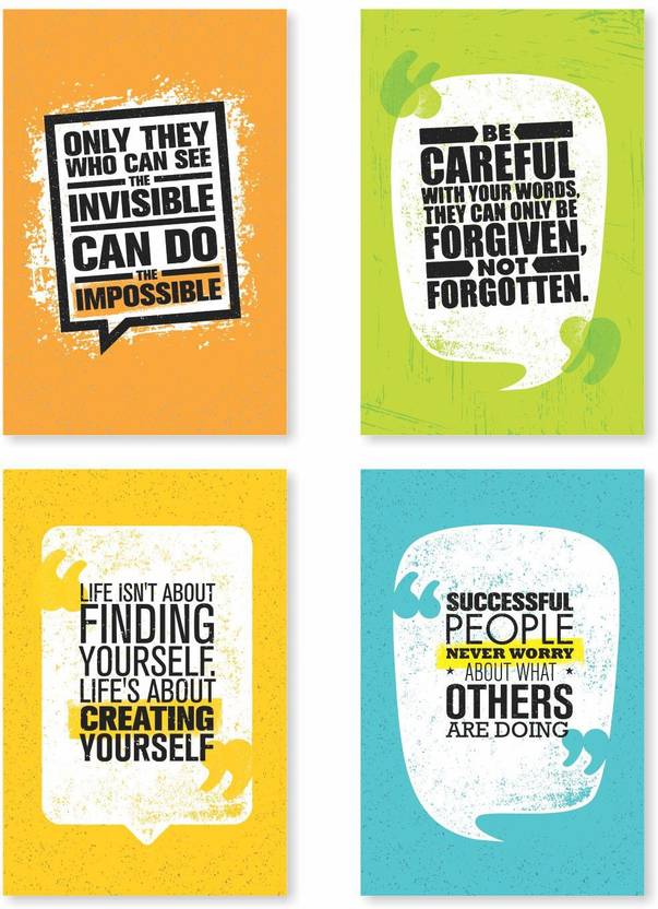 Motivational Positive Quotes Inspirational Wall Poster For Drawing Room Living Room Poster Paper