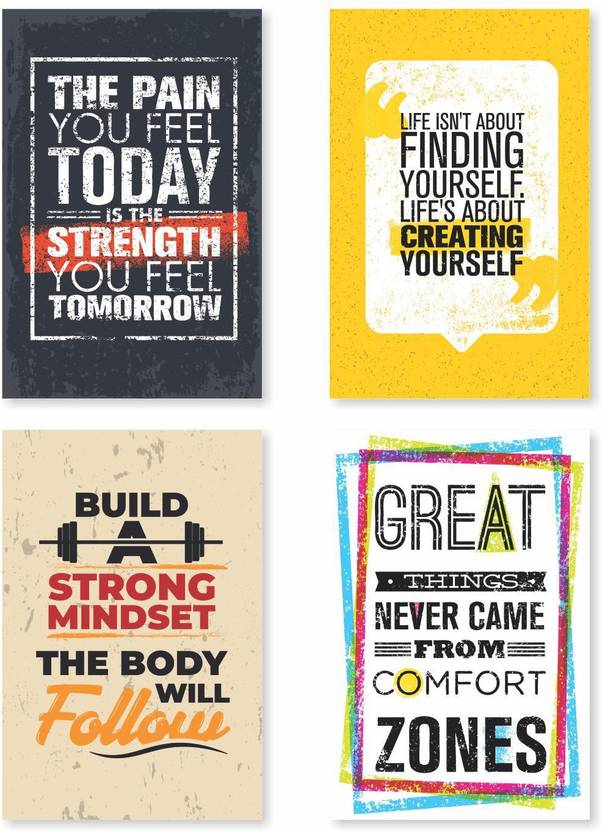 Motivational Poster Quotes Wall Design For Living Room Drawing Room Poster Paper Print Price in