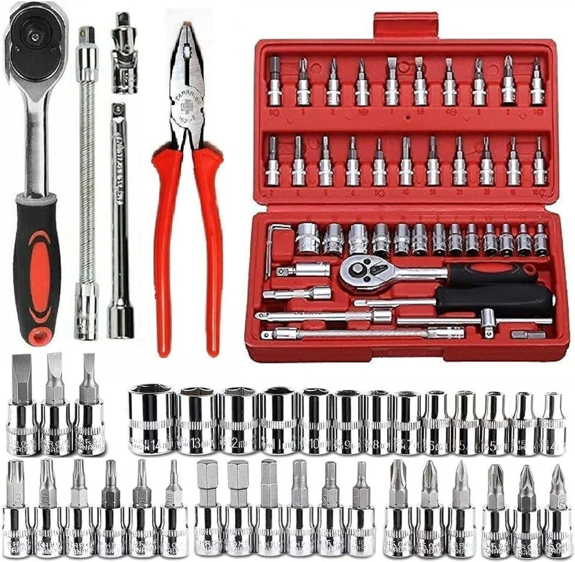 HENGLOBE 46 in 1 SCREWDRIVER AND TOOLKIT SET Combination Screwdriver Set (Pack of 1) Hand Tool Kit(46 Tools)