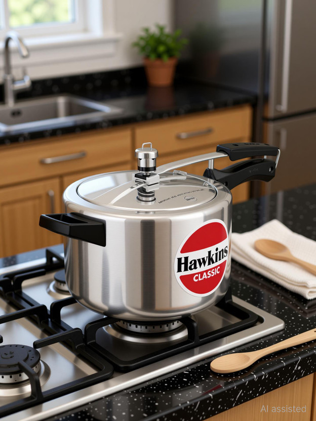 Hawkins Classic (CL50) 5 L Inner Lid Pressure Cooker(Aluminium)