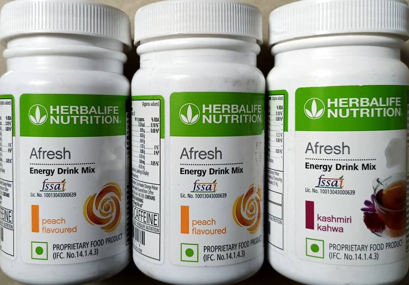 HERBALIFE Afresh Peach Combo or Kashmiri kahwa Energy Bars Price in