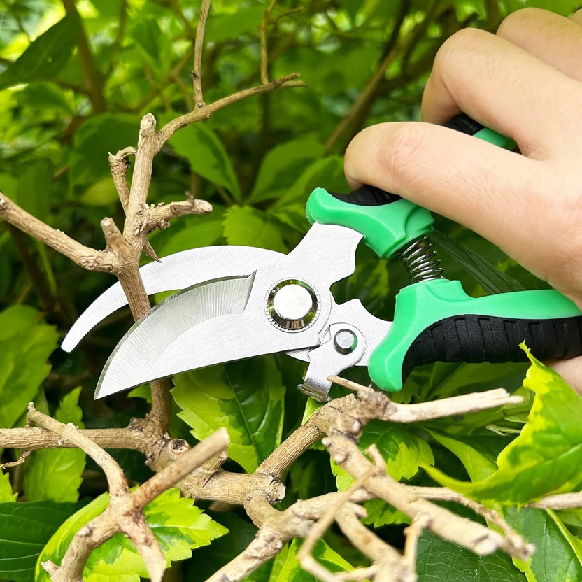 Nathgra Non-Slip Scissors with Locking Handle, Garden Shears Plant Cutter For Home Gardening Scissors, Plant Branch Cutter For Tree, Shears Bypass Pruner(Manual)