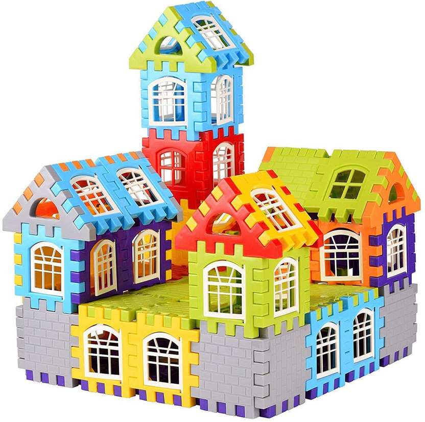 ELEXN 52 pcs happy house Building Blocks Creative Learning Educational Best Gift Kids(52 Pieces)