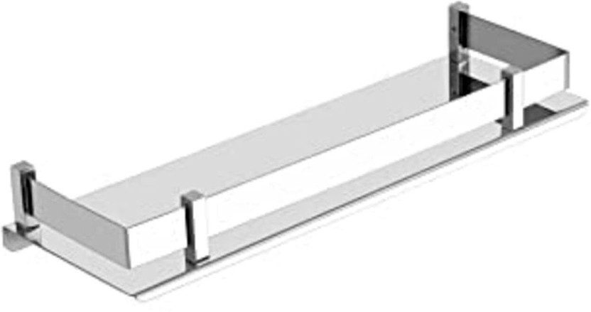 MARQO Stainless Steel Floating Wall Shelf – Modern Architectural Stainless Steel Wall Shelf(Number of Shelves - 1, Steel)