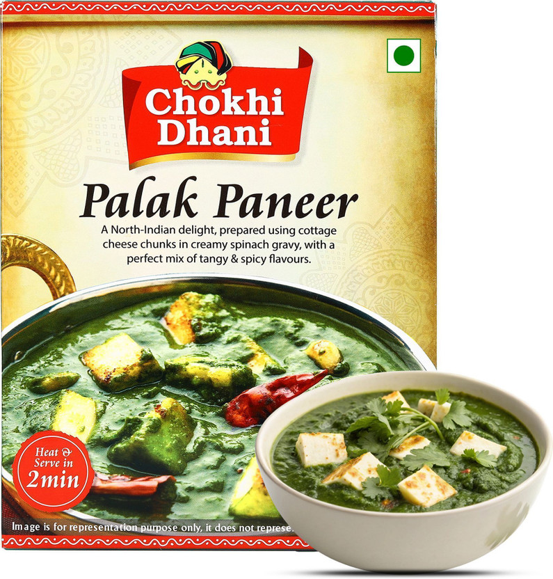 Chokhi Dhani Foods Palak Paneer | Ready to Eat Food in 2 Minutes(300 g)