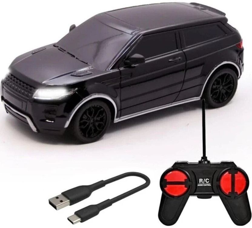 Xcillince Toys Remote Control Toy Car Electric Chargeable 3D Lightning(Black)
