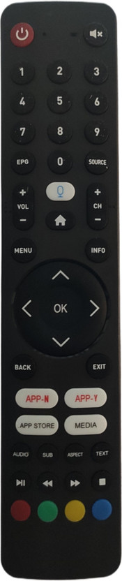 NixGlobal NixGlobal M380 IN-TEX MITA-SHI Remote Compatible with INTEX / MITASHI CHINESE UNIVERSAL SMART LED LCD TV Remote Controller(Black) - Flipkart Deal