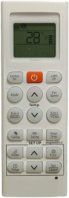 NixGlobal M117 36J L-G AC Remote Compatible with LG 1 / 1.5 / 2 TON AC Remote Controller(White)