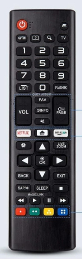 RE Lg Universal LG Smart Led / Lcd Tv Remote Controller(Black)
