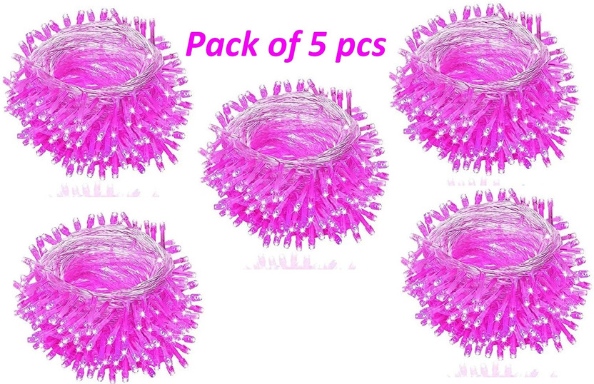 SV SV GLOBAL 42 LEDs 15 m Pink Steady Ball Rice Lights(Pack of 5) - Flipkart Deal