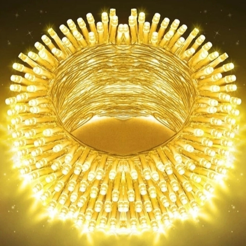 Perikam 56 LEDs 16 m Yellow Steady String Rice Lights(Pack of 1)