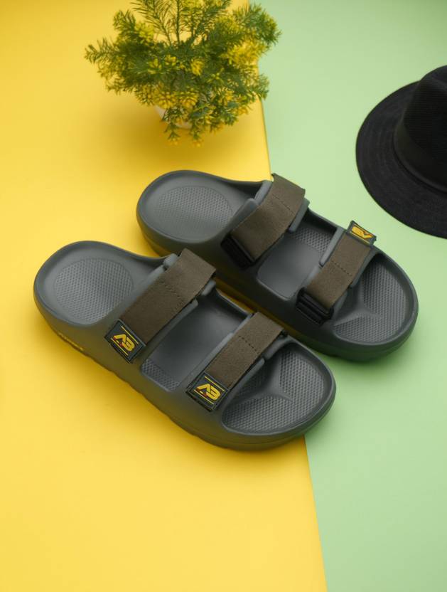 athree comfort with adjustable straps, cushioned sole men slides