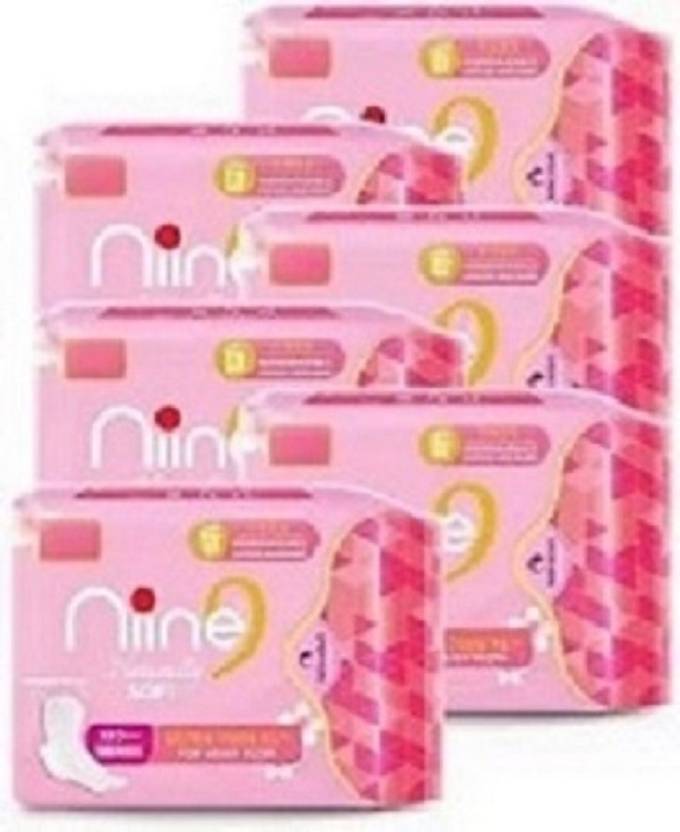 nine sanitary pads for women, cottony cover with 100 leakage