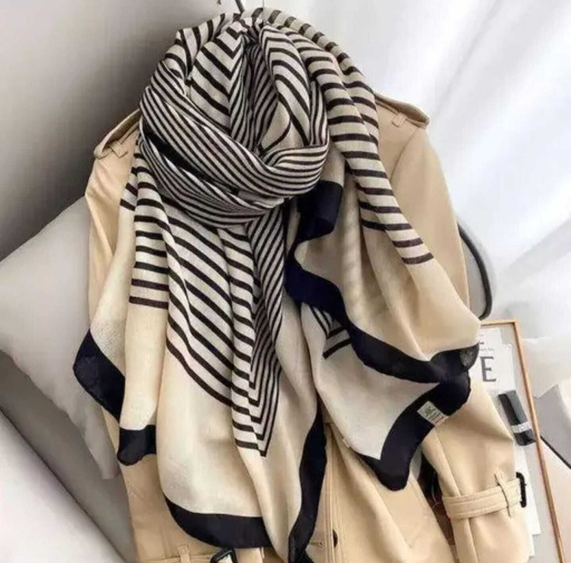 Zahidandsons Solid Viscose Women Scarf, Stole, Faux Turtleneck Neck Cover, Fancy Scarf