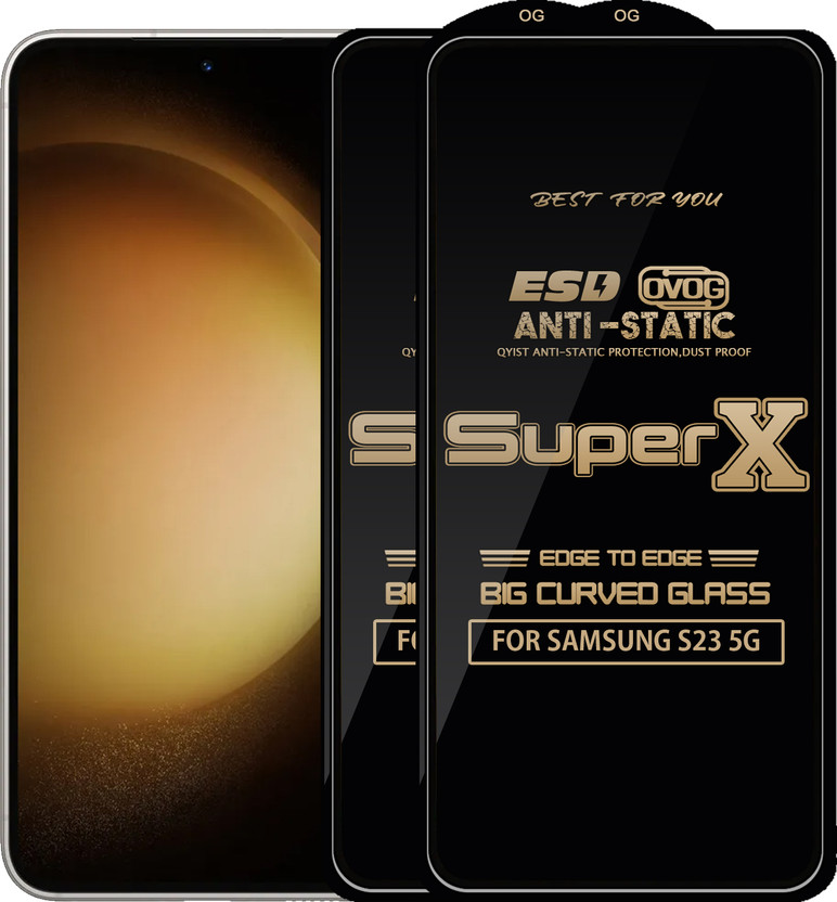 Qyist Edge To Edge Tempered Glass for SAMSUNG S23 5G(Pack of 2)