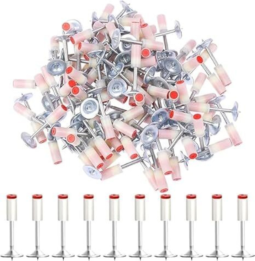 HPD Creation HTF-0100 Heavy Duty Ceiling Fastener Nail Gun Tool Kit for Wall & Pipe Installation 100PC Cordless  Nailer(0 gauge)