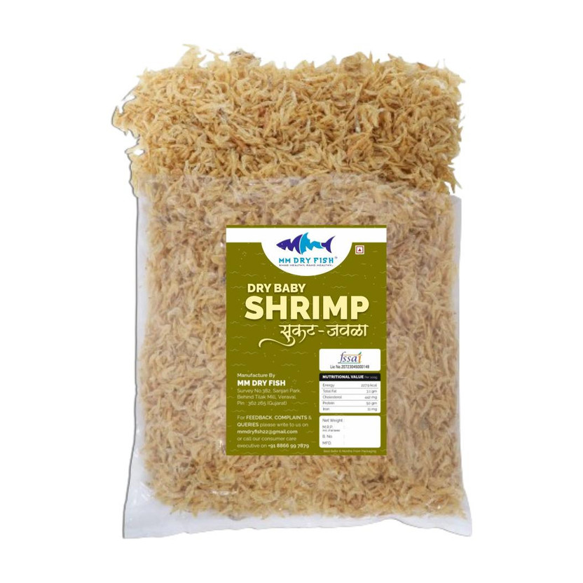 MM DRY FISH Dry Baby Shrimp - Ready to Cook - Super Sun Dried - Clean & Well Packed(200 g, Pack of 1)