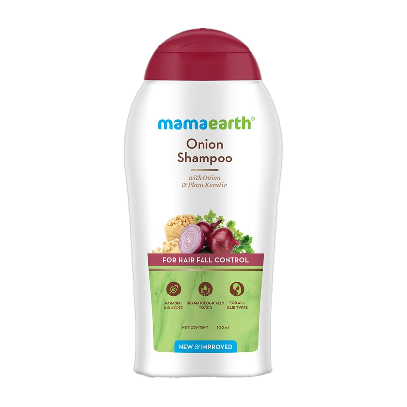 Mamaearth Onion Hair Fall Shampoo for Hair Growth & Hair Fall Control with added Keratin(100 ml)
