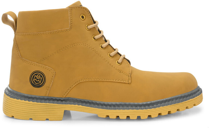 STREETLOOK Second Shift Work Boot For Men's & Boy's High Tops For Men(Yellow , 8)