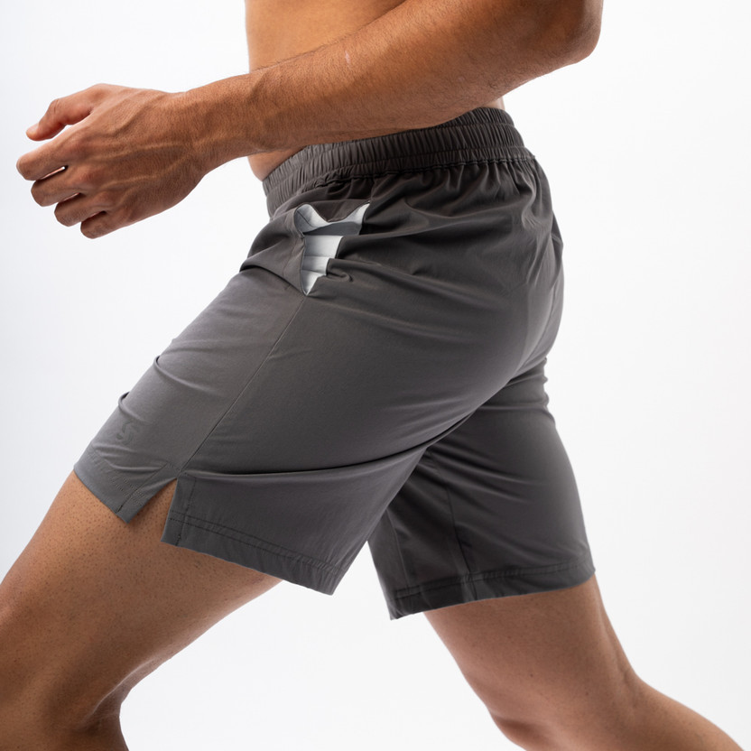 Sweat Supply Solid Men Grey Sports Shorts