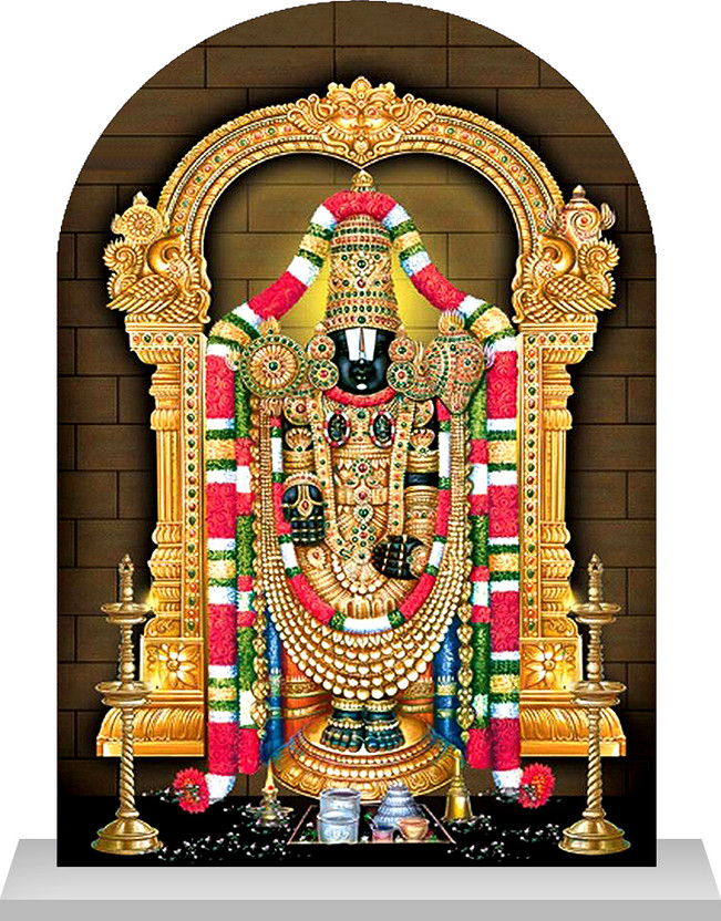 AUTOEASY Tirupati Balaji idol for Car Dashboard Temple Pooja Home Office Study Table Decorative Showpiece  -  8 cm(Plastic, Multicolor)