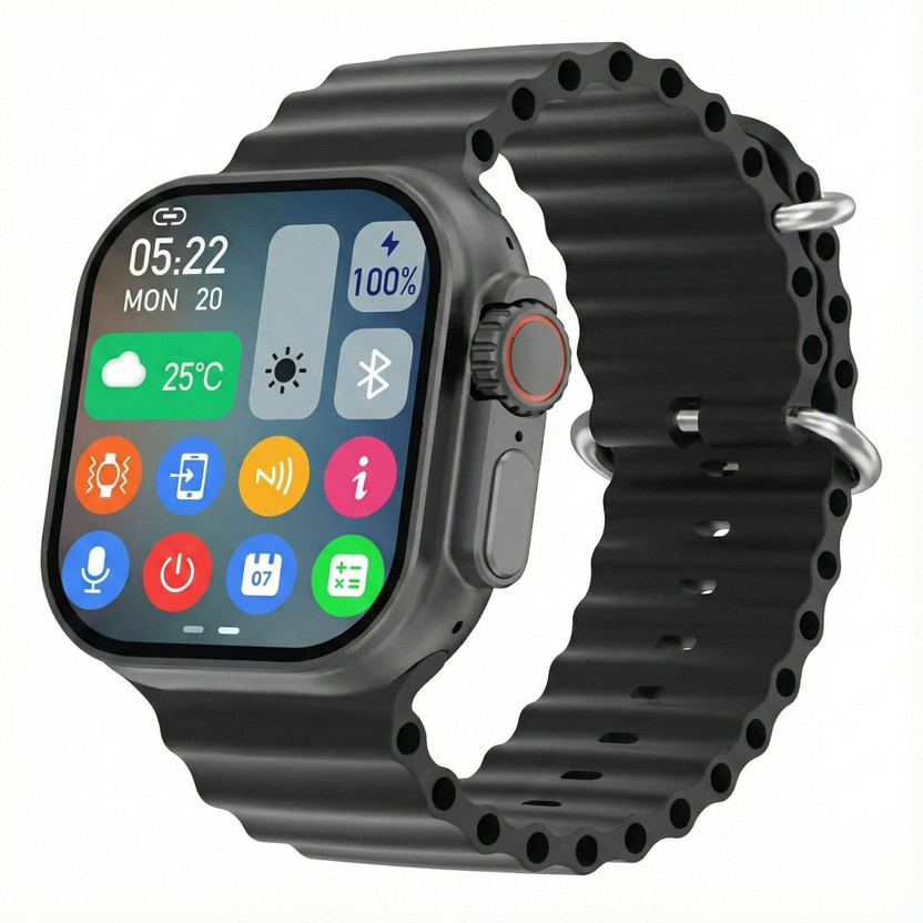Wonderbox T800 Ultra Kids Smartwatch, Bluetooth Calling, 1.99" Display, Games (Black) Smartwatch(BLACK Strap, FREE SIZE)