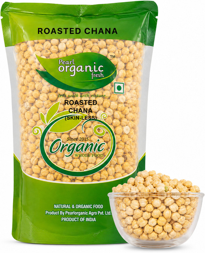 Pearl Organic Fresh Unpolished Roasted Chana(750 g)