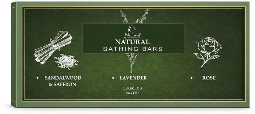 NATURAL BATHING BARS PACK OF THREE(3 x 100 g)
