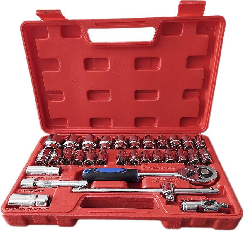 THE BROFY 32Pcs Heavy 1/2"inch Combinational Ratchet Socket Wrench