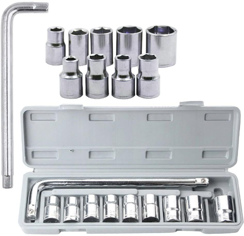 FABUNIK 10 pcs tool kit Wrench socket Spanner Set Automobile car & bike Repair Tool Kit Socket Set(Pack of 1)