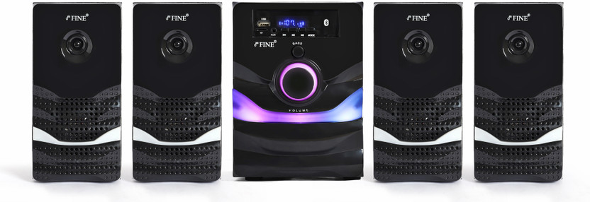 FINE 1403_4.1 Multimedia Home Theatre System with FM/AUX/USB Support & RemoteControl 60 W Bluetooth Home Theatre(Black, 4.1 Channel)