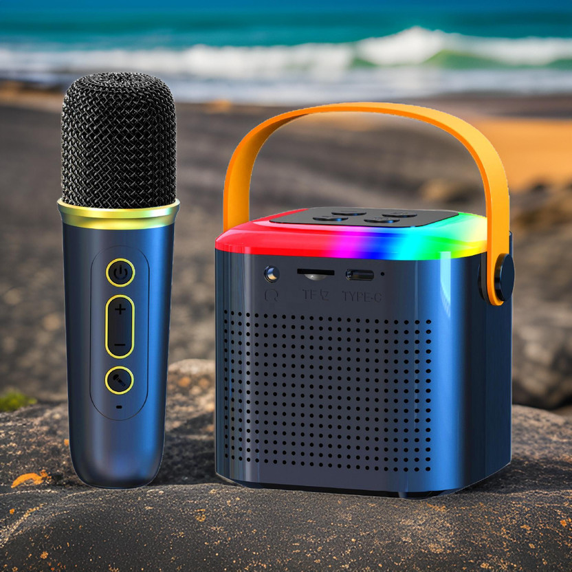 YAROH Karaoke Speaker Y1 : Wireless Mic, Dynamic RGB Lights, and 6 Hours Playback 37 10 W Bluetooth Speaker(Multicolor, 5.1 Channel)