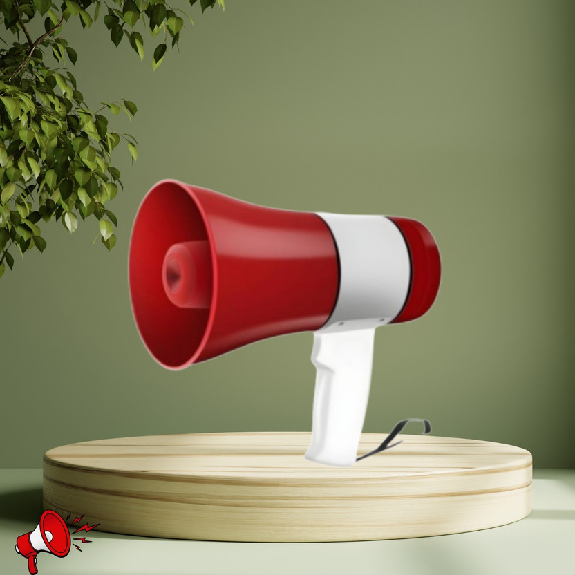 FRONY Handheld Megaphone with Siren, Microphone & Rechargeable for Outdoor EventsA387 Megaphone Portable Megaphone Siren Loudspeaker Function &Long Battery BackupE387 Outdoor PA System(500 W)