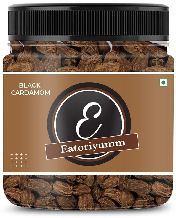 Eatoriyumm Whole Black Cardamom | Sabut Badi Elaichi | Badi Elaichi | Kali Elaichi(50 g)