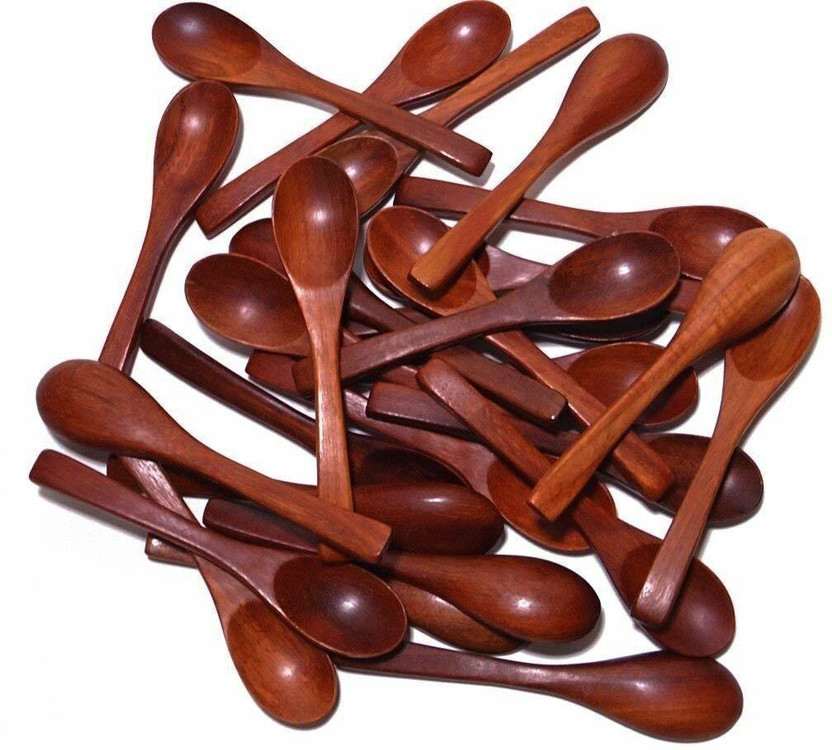 ORIENTAL CRAFTS CL-SP-02 Wooden Table Spoon Set(Pack of 10)