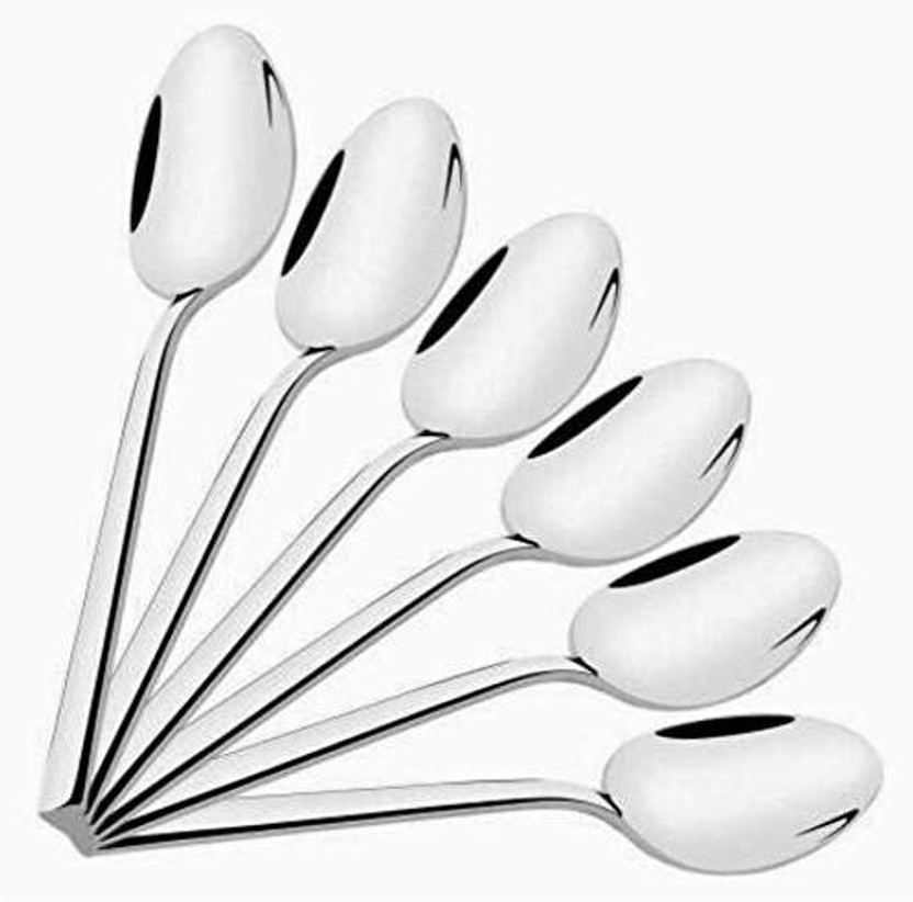 SABBY Stainless Steel Spoon Set of 6 Stainless Steel Cutlery Set(Pack of 6)
