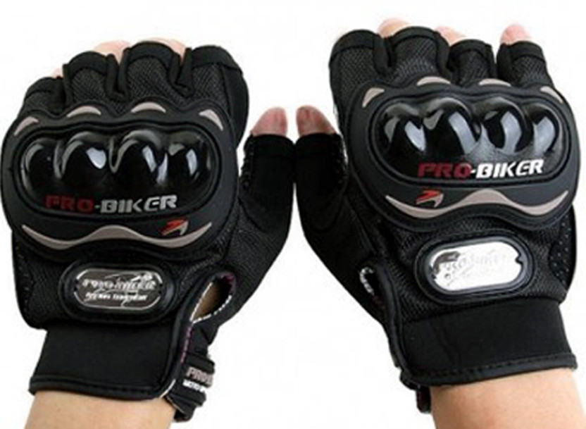 Probiker Ride Protected Racing Glove Half Finger Driving Gloves(Black)