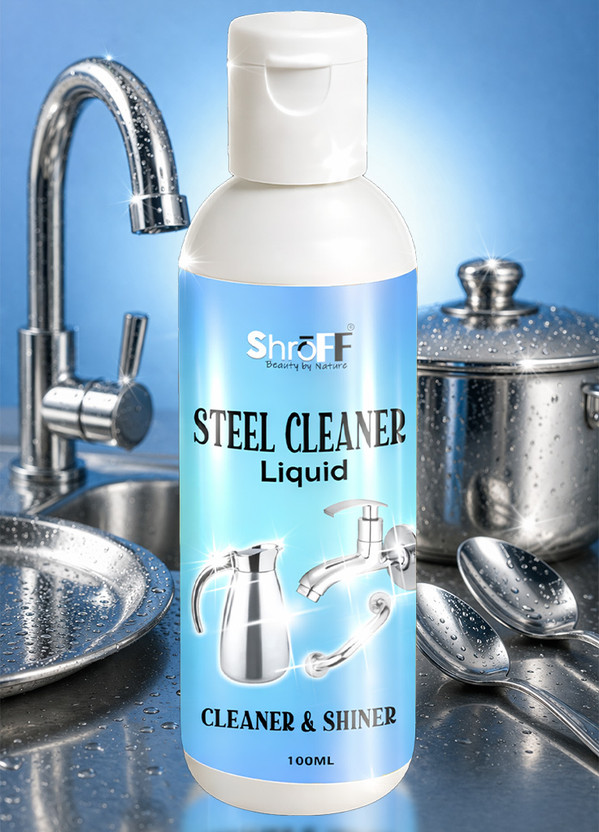 Sroff Steel Cleaner Liquid for Shine & Sparkle Advanced Stainless Steel Cleaner Stain Remover(100 ml)