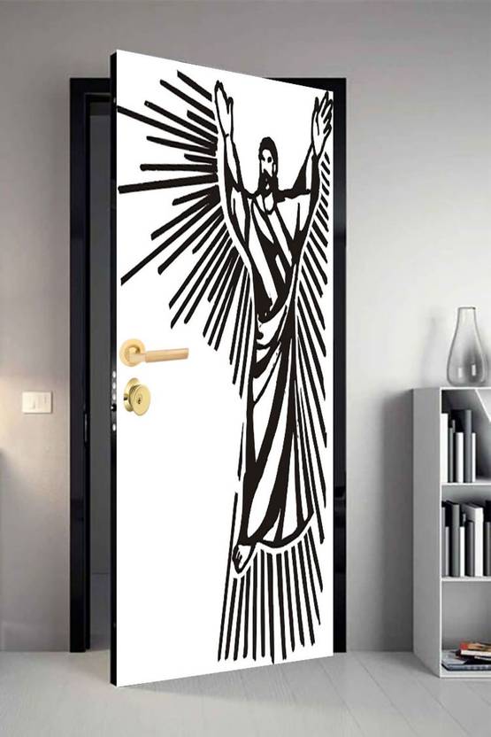 Large VINYL QTH Line Art Dor-0005 Design Door Sticker Price in India ...