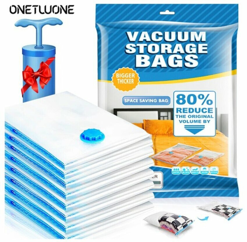 niava Plain Vacuum Bags Set Of 6 Travel Storage Vacuum Bags(Pack of 6)