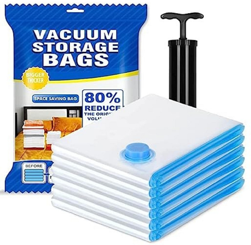 niava Space Saver Vacuum Storage Bags,Vacuum Storage Bags SA - 15 High Volume Storage Vacuum Bags, Travel Storage Vacuum Bags(Pack of 5)