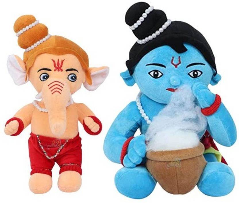 Pipika Lord Baal Krishna, Ganesha Hindu Idol Combo Soft Plush Toy Price in India Buy Pipika