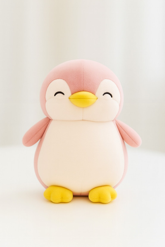 Toyingly Plush Sleeping Penguin Stuffed Animal, Pink and Yellow, Soft Huggable Design  - 30 mm(Pink)