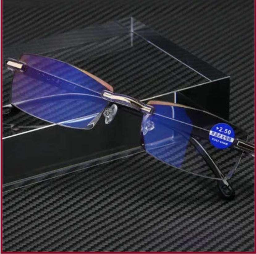 RGC Rimless (+3.00) Square Reading Glasses(50 mm)