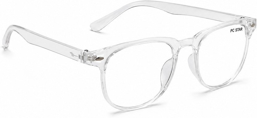 PC STAR Retro Square Sunglasses(For Men & Women, Clear)