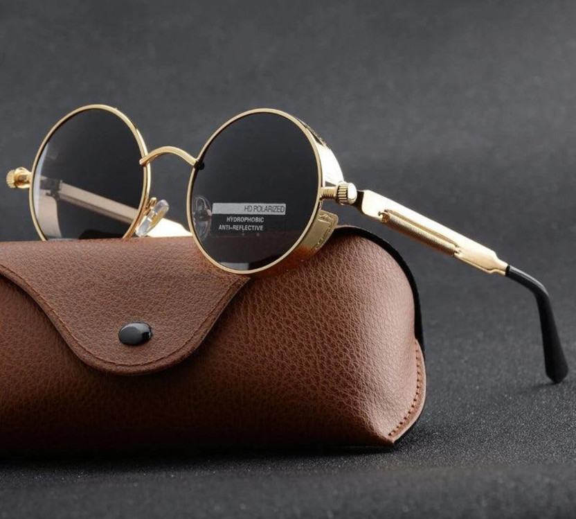 VALWICK Round Sunglasses(For Men & Women, Black)